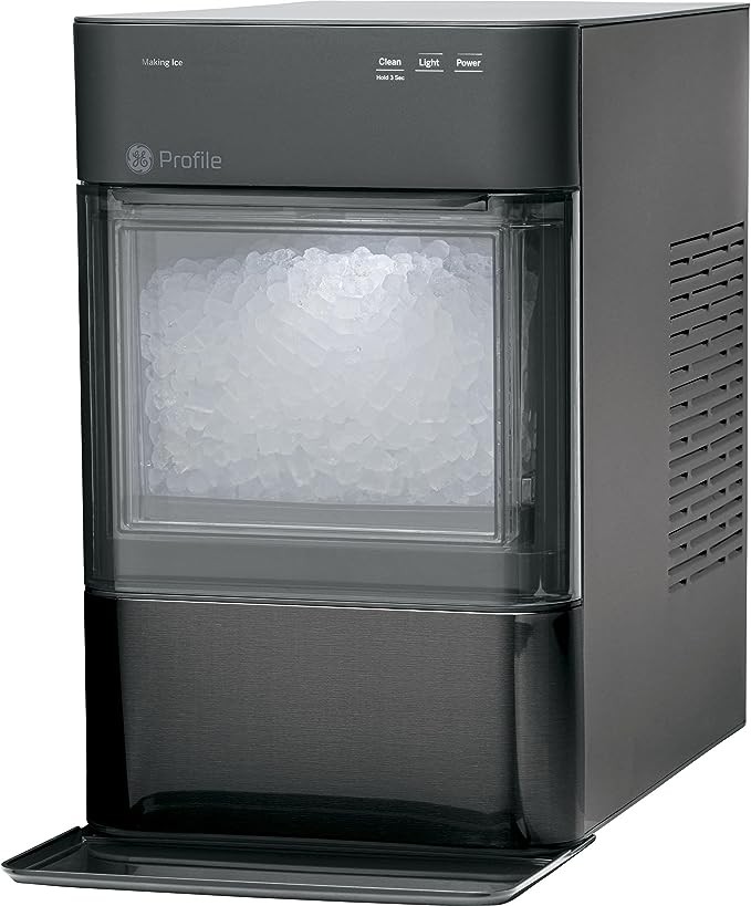 GE Profile Opal 2.0 | Countertop Nugget Ice Maker | Ice Machine with WiFi Connectivity | Smart Home Kitchen Essentials | Black Stainless