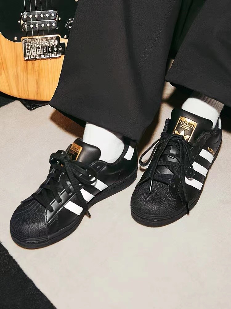 adidas official clover SUPERSTAR men and women low top classic shell head shoes